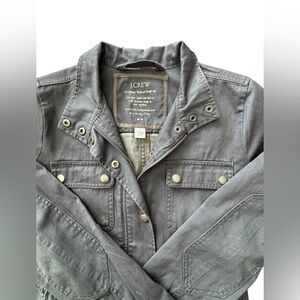 J.Crew Olive Green Utility Jacket XS Military Field Jacket Lightweight